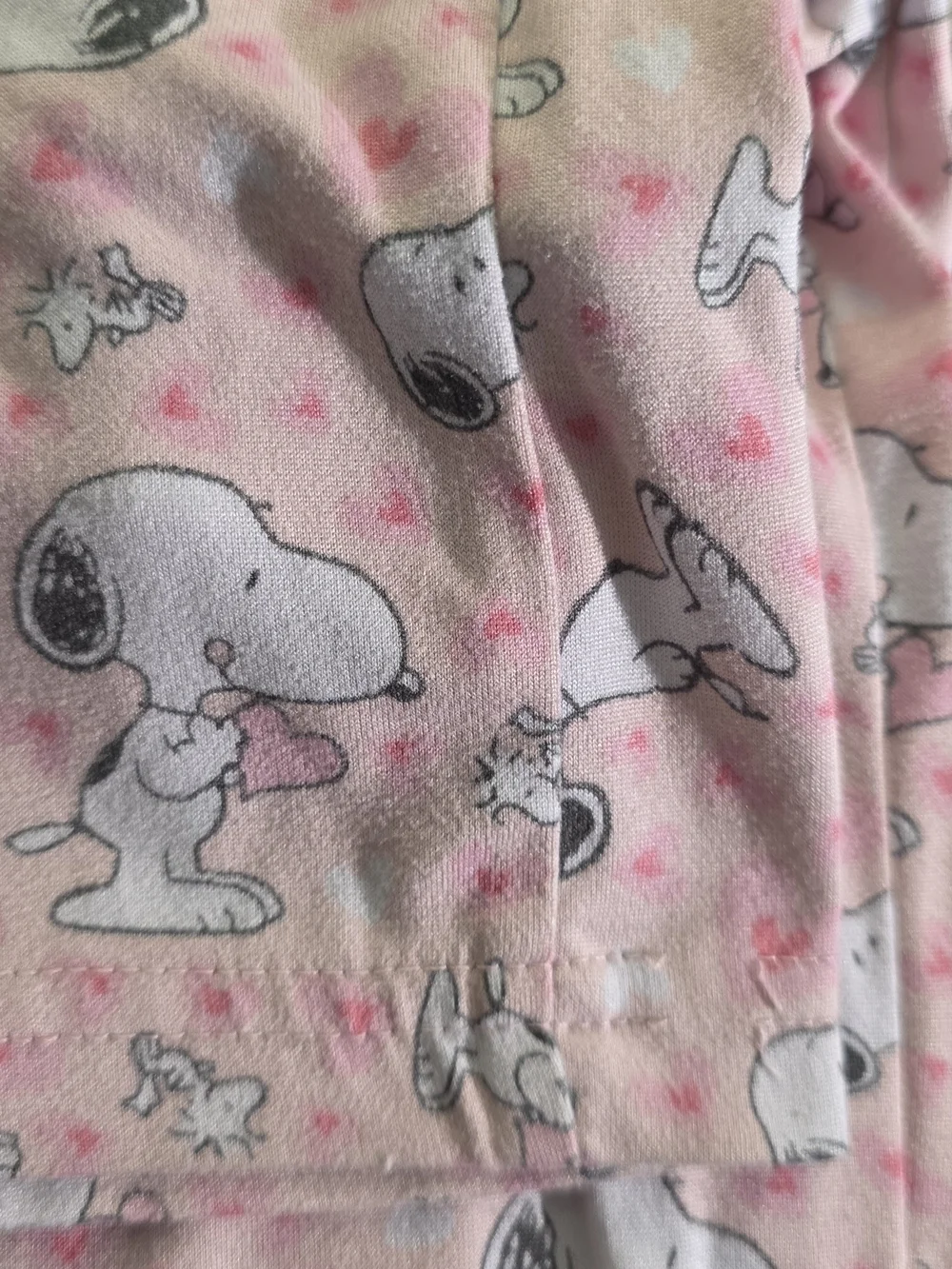 Munki Munki Peanuts Snoopy Woodstock Valentine's Day Heart Pajama Pants Large